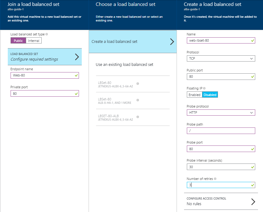 edgeNEXUS Load Balancer in Azure - Load Balanced Set